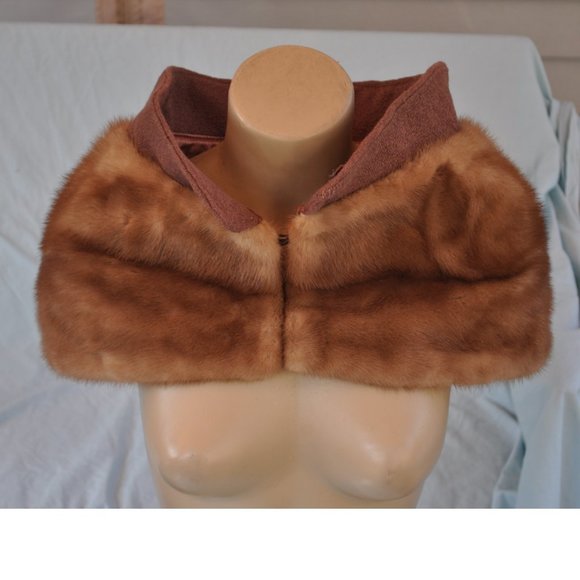 Adolfo II vintage fur hat and stole wrap collar (w682) main image 16